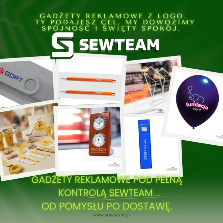 Zestaw gadżetów reklamowych z logo firmy