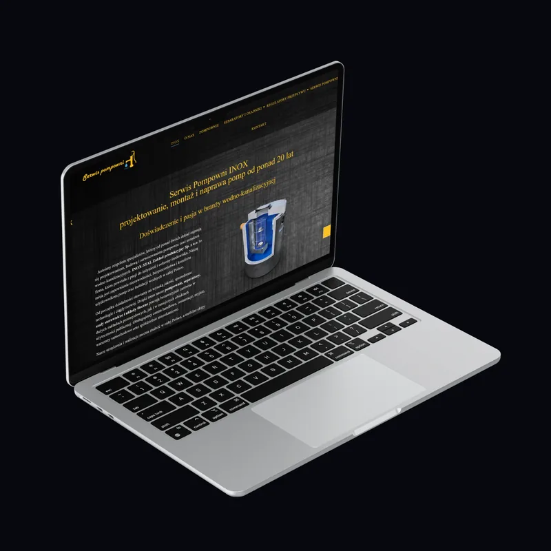 Strona serwispompowni.com firmy INOX-STAL wykonana przez ZoiGO